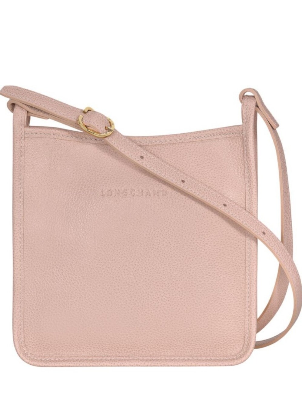 Longchamp Small Le Foulonne Leather Crossbody Bag in Nude